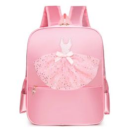 Fashionable Kids Boutique Dance Bag Pink and Purple Children Cute Waterproof Yoga Backpack for Girls