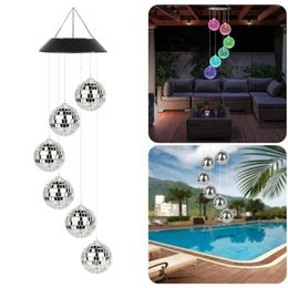 Decorative Figurines Solar Powered Wind Chimes Color Changing Patio Lights For