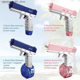 Sand Play Water Fun Gun Toys Electric Guns Up to 32 FT Range One Button Automatic Squirt High Capacity Toy Blasters for Kids Pool Party Beach Outdoor YQ240307 Q240413