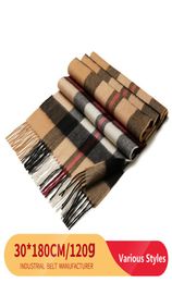 100 pure cashmere Thick scarf With tassel for men and women in Autumn winter The fashion business plaid Scarves9375097