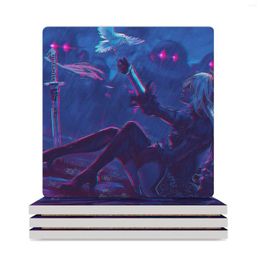 Table Mats Neon Lights Hope For 2B Ceramic Coasters (Square) Customised Mat Dishes Ceramics