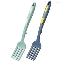 Forks Silicone Cooking Fork Multifunctional Anti-Slip Tools Dishwasher Safe For Scrape Serve Portable