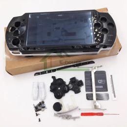 Accessories For Sony PSP2000 PSP 2000 Black Colour Full Housing Case Complete Shell case Replacement with buttons kit