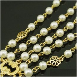 Hair Jewellery Beautif Bridal Accessories Metal Beaded Pearls Head Chain Indian Women Drop Delivery Hairjewelry Dh0Qd