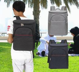 Outdoor Bags 18L Thermal Cooler Bag Waterproof Thickened Large Insulated Shoulder Picnic Backpack Double Deck Light Ice Pack6761504