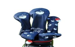 Other Golf Products Club 1 3 5 Headcovers Driver Fairway Woods Cover PU Leather Head Covers Set Protector Accessories 2211042457893