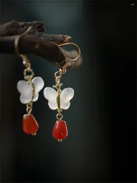 Dangle Earrings 1 Pair Butterfly Tassel Classical Chinese Style Cheongsam Ear Hooks Hanfu Jewelry Daily Jewellery Women Girl Gift