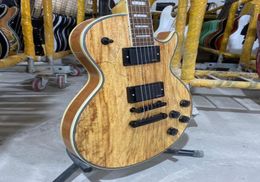 Custom Electric Guitar Burl Maple Top Black Hardware Rosewood Fingerboard High Quality Guitarar6032900