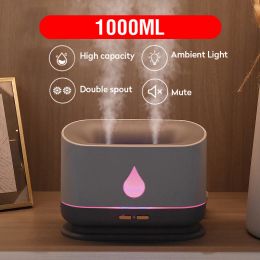 Humidifiers 1000ml Air Humidifier Large Capacity Air Diffuser Atomizer Ultrasonic Aroma Diffuser Cool Mist Maker Air Humificador Humidifier