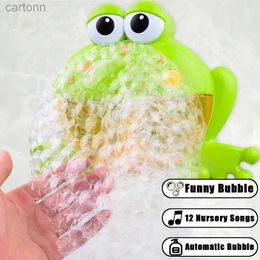 Bath Toys Baby Bath Toys Bubble Big Frogs Toys For Children Funny Bath Music Bubble Maker Bathtub Pool Swimming Soap Machine Kids Bathroom 240413