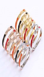 Steel Buckle Bangle Fashion Colorful Women039s Bracelet Width 8mm Length 17CM Bracelets with Gift Box 71120B2915232