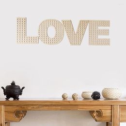 Decorative Figurines Nordic 3D Wooden Letter LOVE Wall Decorate Wedding Birthday Party Background Props Sticker Design Art Craft