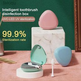 Toothbrush Sanitizer ABS Toothbrush Sanitizer Fashion Blue Light UV Cordless Toothbrush Steriliser Rechargeable Tooth Brushcleaner 240413