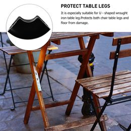 U-Shaped Floor Mat Hairpin Leg Protective Cover Rubber Furniture Feet Pads Metal Chair Table Legs Protector 3x1.5cm