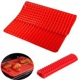 Tools Pyramid Silicone Grill Mat BBQ Baking Pan High Temperature Resistant Microwave Table Placemat