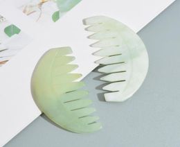 Nature Jade Comb Massage Spa Head Therapy Treatment On Gua Sha Board Scalp Massager Hair Brushes8667607