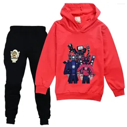 Clothing Sets Game Skibidi Toilet Clothes Kids TV Man Speakerman Hoodies Pants 2pcs Set Toddler Boys Outfits Girls Sportsuit Children's