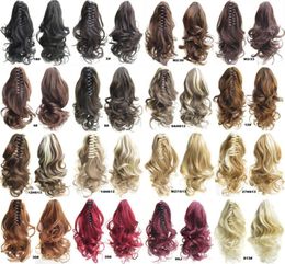 40cm Long Synthetic per i capelli Claw Ponytail 16 Colors Simulation Human Hair Extensioin ponytails Bundles CP2226227017
