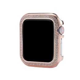 Diamond Watch Case For Apple Watch 9 8 7 41mm 45mm Aluminum Metal Cover Bumper For iWatch Series 6 5 4 SE 40mm 44mm Frame Shell