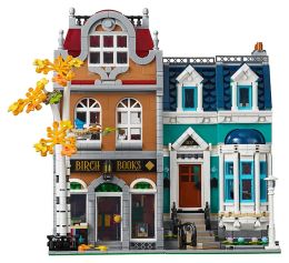 5 MINI Figures Bookshop Building Blocks Bricks Library StreetView Toy Birthday Christmas Gift Compatible 10270 JJ001 2504PCS