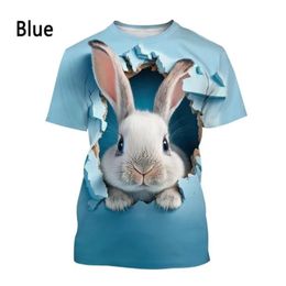 Rabbit 3D Printed Men's and Women Casual Short-sleeved T-shirt Oversized Cosplay Men's Clothing Quality Haikyuu T-shirt for Men