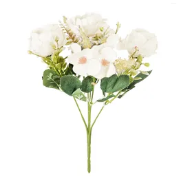 Decorative Flowers Romantic Silk Cloth Table Centrepiece Shooting Handheld Artificial Flower Peony Rose For Bridal Realistic Party Po Prop