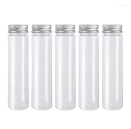 Storage Bottles 110ml Clear Plastic Test Tubes With Screw Caps Cookie Nuts Bottle Containers For Party Favours Science Experiment SN1443