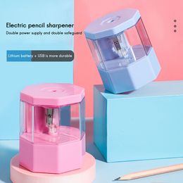 Electric Pencil Sharpener Rechargeable For Kids Student Children Home Office Stationery School Supplies