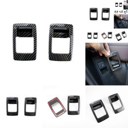 New for X3 G01 X4 G02 IX3 G08 M Sport 2PCS ABS Carbon Fiber Back Seat Folding Switch Trim Cover Car Accessories