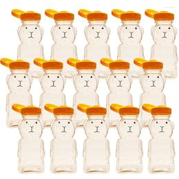 Storage Bottles X390 Bear Honey Jar 180ML Capacity Dripless Plastic PET Bottle Squeezable Silicone Valve Cap