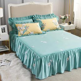 Bedding Sets Cotton Bedspread Bed Skirt Dust Cover Lace Non-Slip Bedskirt Comforter Set Sheet