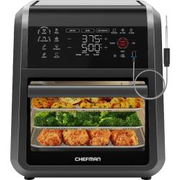 Fryers Chefman Cooking Air Fryers on Digital Air Fryer+ Rotisserie, Convection Oven, 17 Screen Presets Fry, Auto Shutoff