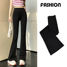 Women's Leggings High Waist Slim Flared Pants Solid Sexy Elastic Skinny Hip Liftting Outdoor Trainning Fashion Yoga Tights