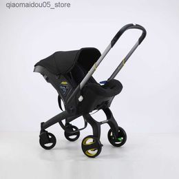 Strollers# Baby 0-12 months old four in one four wheel Aluminium alloy frame reversible baby stroller Q240413