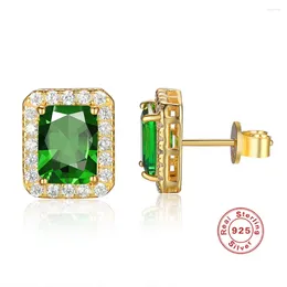 Stud Earrings LaVixMia Italy 316 Solid 925 Sterling Silver 6x8mm 2.6Ct Emerald Cut Earring Women Girl Luxury CZ Zircon Jewelry Gift