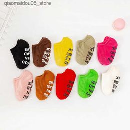 Kids Socks Cute baby floor socks breathable cotton rubber non slip boys and girls ankle socks newborns infants young children socks ages 0-7 Q240413