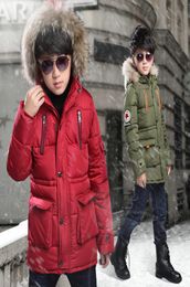 Retail High Boys winter long down coat kids designer thicken hooded jackets coats fashion overcoat jacket outwear8006908