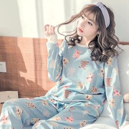 Home Clothing Autumn Winter Long Sleeve Pyjamas Women Suit Girl Pijamas Mujer Cloth Leisure Loose Lovelys Women's Sets Ladies Pyjamas