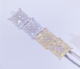 Allergic 925 Sterling Silver Gold Plated Bling Moissanite Diamond Earrings Studs for Men Women Nice Gift8848760