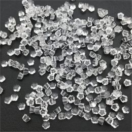 200/500pcs Soft Silicone Rubber 4/5mm Flower Earrings Backs Transparent For DIY Ear Post Jewellery Accessories Findings Supplies