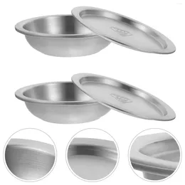 Plates 2 Pcs Soy Sauce Containers Plate Salad Dressing Restaurant Condiment Cups Vinegar Dispenser 304 Stainless Steel Travel