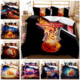 Bedding Sets Sports Department Class Basketball Football Quilt Cover Article Selling 3D Foreign Trade Non-Sheet Set De Cama