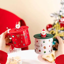 Mugs Christmas Gift High Value Ins Style Mug With Lid Home Cartoon Office Ideas