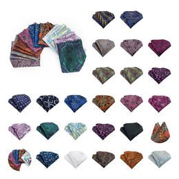 Neck Ties Fashionable Suit Men Paisley Tie Pattern Pocket Square Handkerchief Silk Hankies For Drop Delivery Fashion Accessories Ot8Z3