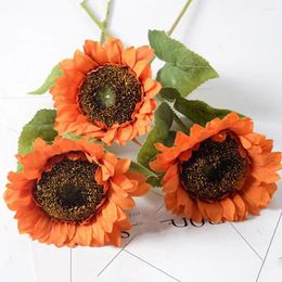 Decorative Flowers Sunflower Decoration Branch With Stem For Home Wedding Decor Faux Flower Arrangement Indoor Outdoor Use Garden