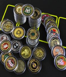 Poker Card Guard Metal Protector Souvenir Craft Poker Chips Dealer Coins Poker Game Gift Hold039em Accessories Ten Piece4361615
