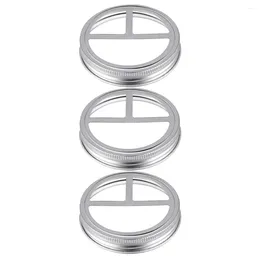 Dinnerware Mason Jar Replacement Lid Cover Teeth Brushes Tinplate Split-type Lids