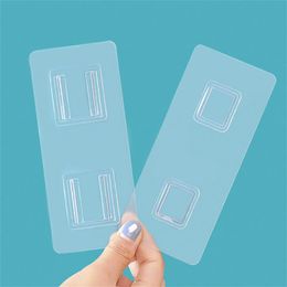 Double Sided Adhesive Wall Hooks Wall Hanger Transparent Hook Double-Sided Multi-Purpose Shelf Mother Buckle Hook Storag