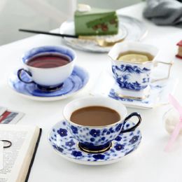 Cups Saucers Europe Style Cup Coffee Retro High Grade Ceramic Afternoon And Saucer Set Creative Home Decor Accessories