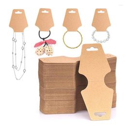 Storage Bags 100 Pieces Of 5x12cm Jewellery Display Card Foldable Hanging Tag Necklace Bracelet Headband Packaging Materials